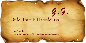 Góber Filoména névjegykártya